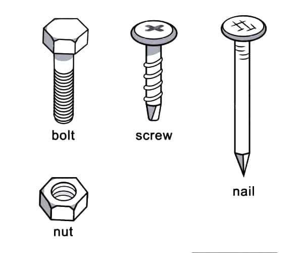 Differences between Nails and Screws